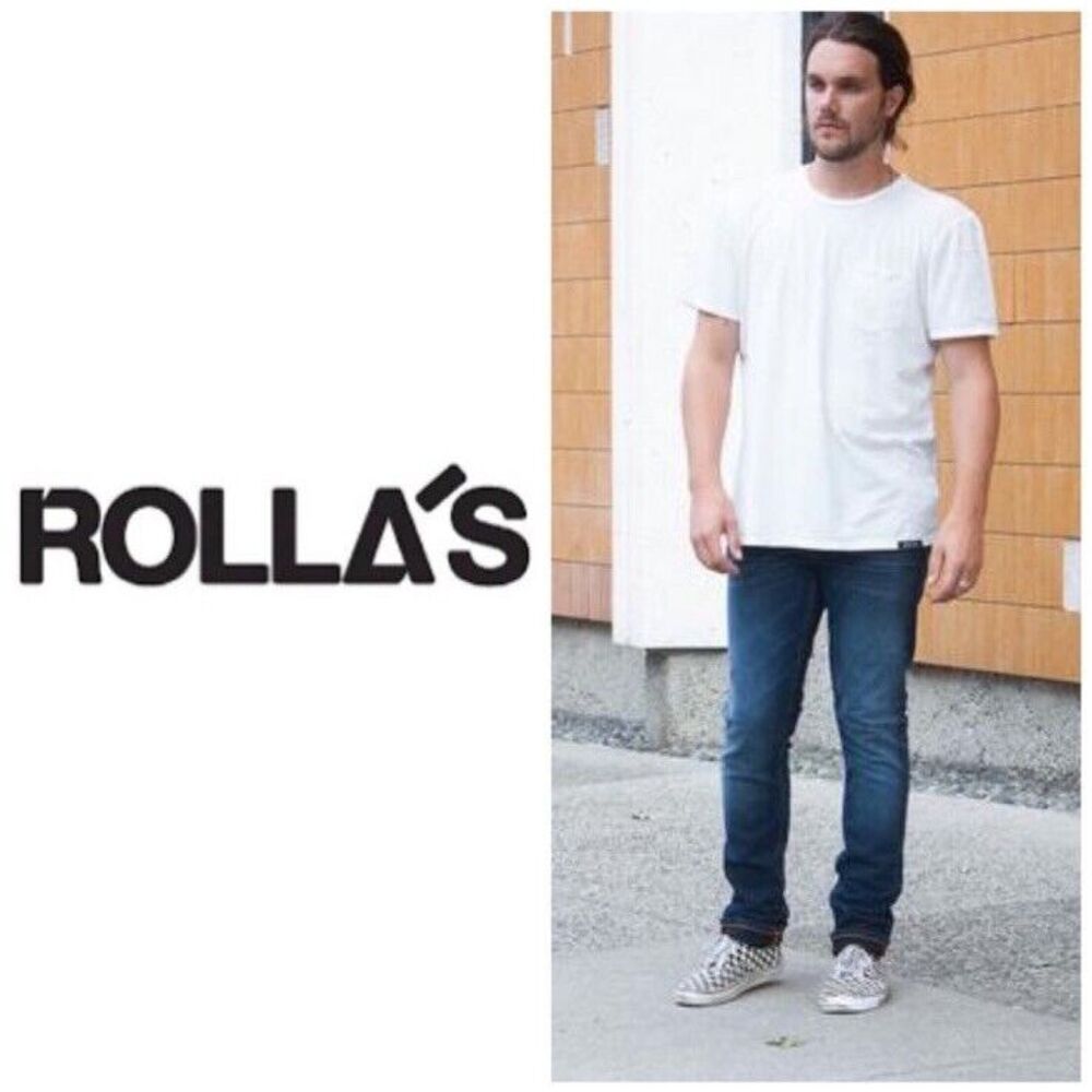 Rollas Men's Jeans 31x32‎ Tim Slims Slim Denim Medium Wash